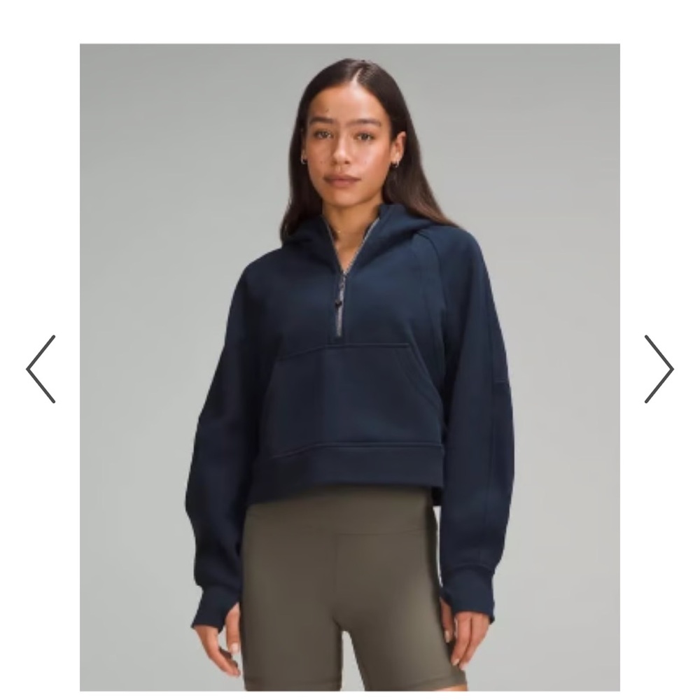 Lululemon Navy Size M/L Scuba Oversized Half Zip Hoodie excellent condition